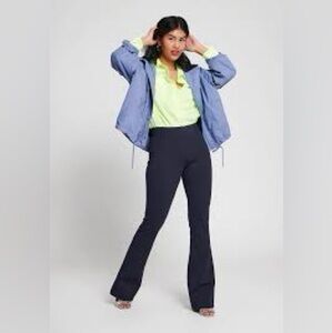 Betabrand Classic Dress Pants Yoga Pants Bootcut Navy Blue Stretch Office Work M